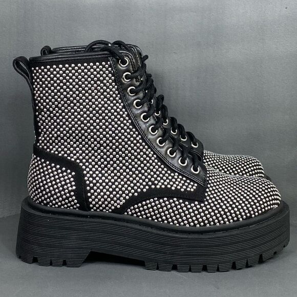 Gianni Bini Non-Stop Studded Chunky Lug Sole Platform Bootie Women size 6 (new) - Picture 3 of 10